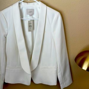 Ann Taylor Loft White Blazer